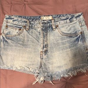Free People denim shorts